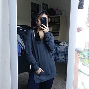 V-Neck Sweater with Side Slits